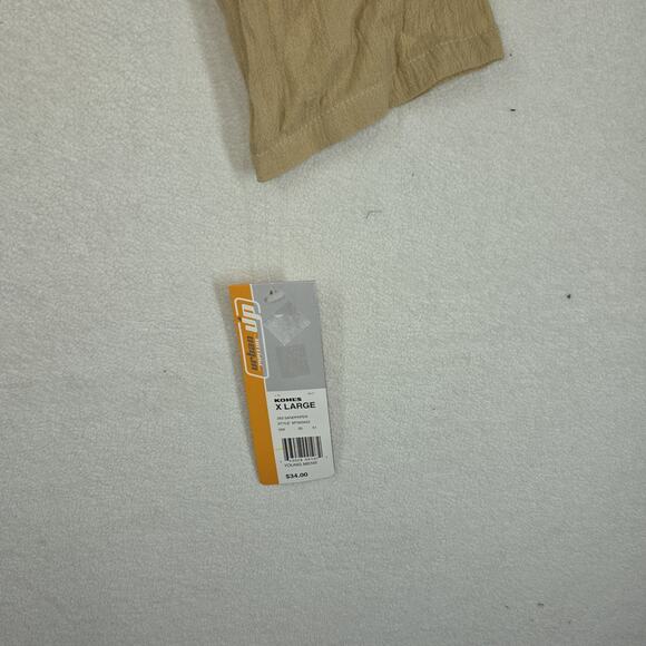 Vintage Urban Pipeline Mens Shirt XL Beige NWT Y2k Boho Beach Collared Grunge - Picture 8 of 14